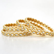 Bollywood Style Kundan Pearl Bangles Set(4 Pc)/Indian bangles/Punjabi Pearl bangles Set/Bridal bangles/wedding jewelry