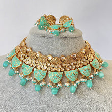 Mint Pista Green Premium quality gold plated fine Kundan necklace/Traditional/Kundan Jewelry/Kundan Choker/India wedding/Bridal necklace