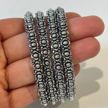 Oxidized Silver Bangles(4 Pc)/German Silver/Black Metal/Boho/Tribal/Indian Jewelry/Pakistani Jewelry/Oxidized Bangles
