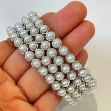 Silver Pearl Bangles Set/Pearl Bangles/Indian Bangles/Indian wedding/bridal jewelry/Statement bangles/Silver bangles