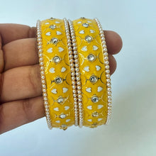 Meena Kundan gold plated traditional bangles 2PCs/Meena Bangles/Bracelet/ Party Wear Bangles/Kundan bangles/Indian wedding/bridal jewelry