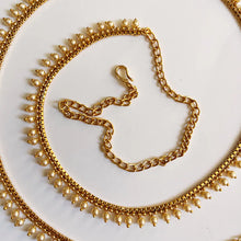 Delicate gold plated pearl Belly Chain/Belly chain/Belt/Indian waist belt/Kamarpatta/waist chain/jewelry belt/Kamarbandh/Pearl Belt