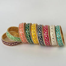 Meena Kundan gold plated traditional bangles 2PCs/Meena Bangles/Bracelet/ Party Wear Bangles/Kundan bangles/Indian wedding/bridal jewelry