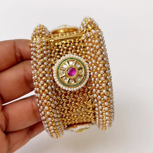 Gold plated Rajwadi Kundan openable Single Kada Bangle(1Pc)/Indian Kada/Wedding Jewelry/Kada/Punjabi Jewelry/Indian Wedding/Bollywood bangle