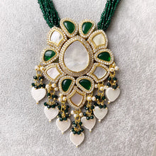 Mother of Pearl Multi strands Long Necklace gold Finish/Long Necklace/Indian Jewelry/Kundan Necklace/Indian wedding/Rani Haar/Semi Precious
