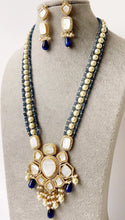 Mother of Pearl Multi strands Long Necklace gold Finish/Long Necklace/Indian Jewelry/Kundan Necklace/Indian wedding/Rani Haar/Semi Precious