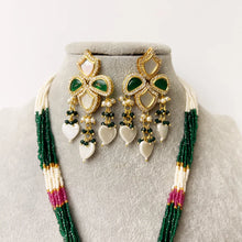 Mother of Pearl Multi strands Long Necklace gold Finish/Long Necklace/Indian Jewelry/Kundan Necklace/Indian wedding/Rani Haar/Semi Precious