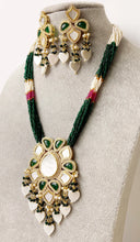 Mother of Pearl Multi strands Long Necklace gold Finish/Long Necklace/Indian Jewelry/Kundan Necklace/Indian wedding/Rani Haar/Semi Precious