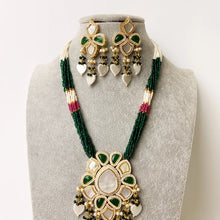Mother of Pearl Multi strands Long Necklace gold Finish/Long Necklace/Indian Jewelry/Kundan Necklace/Indian wedding/Rani Haar/Semi Precious