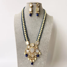 Mother of Pearl Multi strands Long Necklace gold Finish/Long Necklace/Indian Jewelry/Kundan Necklace/Indian wedding/Rani Haar/Semi Precious