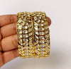 Tyaani inspired premium kundan gold plated openable bangle pair/Statement Kada/Kundan Bangles/Bridal Bangle/Indian Wedding/Pakistani/Punjabi
