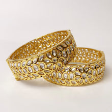 Tyaani inspired premium kundan gold plated openable bangle pair/Statement Kada/Kundan Bangles/Bridal Bangle/Indian Wedding/Pakistani/Punjabi