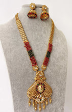 Long gold plated Kundan mala Necklace/Indian Long Necklace/Temple Jewelry/Necklace Mala/Indian/South Jewelry/Indian Wedding/Rani Haar