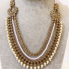 Long Antique Polki Necklace/Indian Long Necklace/Pakistani Jewelry/Necklace Mala/Indian Jewelry/Punjabi Jewelry/Indian Wedding/Rani Haar