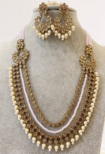 Long Antique Polki Necklace/Indian Long Necklace/Pakistani Jewelry/Necklace Mala/Indian Jewelry/Punjabi Jewelry/Indian Wedding/Rani Haar