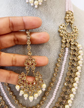 Long Antique Polki Necklace/Indian Long Necklace/Pakistani Jewelry/Necklace Mala/Indian Jewelry/Punjabi Jewelry/Indian Wedding/Rani Haar