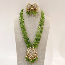 Tyaani inspired natural stones Kundan Necklace/Indian Long Necklace/Statement Long/Traditional Long Mala/Semi Precious Necklace/Rani Haar