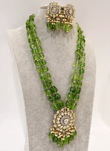 Tyaani inspired natural stones Kundan Necklace/Indian Long Necklace/Statement Long/Traditional Long Mala/Semi Precious Necklace/Rani Haar
