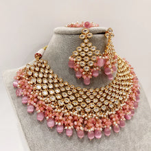 Pink Bridal Premium quality gold plated silver foiled Kundan necklace/Traditional/Ethnic/Kundan Jewelry/Indian Wedding