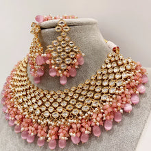 Pink Bridal Premium quality gold plated silver foiled Kundan necklace/Traditional/Ethnic/Kundan Jewelry/Indian Wedding
