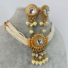 Gold Polki Kundan necklace/South Indian Jewelry/Temple Jewelry/Gold Choker/Wedding necklace/Bridal necklace/Indian necklace