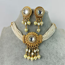 Gold Polki Kundan necklace/South Indian Jewelry/Temple Jewelry/Gold Choker/Wedding necklace/Bridal necklace/Indian necklace