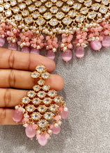 Pink Bridal Premium quality gold plated silver foiled Kundan necklace/Traditional/Ethnic/Kundan Jewelry/Indian Wedding