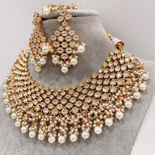 White Bridal Premium quality gold plated silver foiled Kundan necklace/Tyaani Kundan Jewelry/Fine Kundan Choker/Indian Bridal/wedding Jewelr