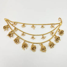 Ear Chain pairs/Sahare/Pearl kaan chain/Earring support chain/Indian Jewelry/Pakistani Jewelry/Bahubali Eaarrings/Kaan sahara