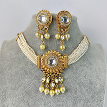 Gold Polki Kundan necklace/South Indian Jewelry/Temple Jewelry/Gold Choker/Wedding necklace/Bridal necklace/Indian necklace