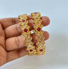 Antique Ruby Gold bangles/Classic Gold plated bangles Set//Statement Kadas/Gold Bangles/Bridal Bangles/Indian Wedding/Pakistani/Punjabi