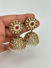 Polki Jhumka/Indian Jhumka earrings/AD stone Jhumka/Indian Jewelry/Pakistani Jewelry/Punjabi/Indian EarringsBridal earrings/Indian wedding