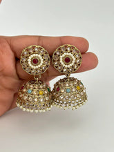 Polki Jhumka/Indian Jhumka earrings/AD stone Jhumka/Indian Jewelry/Pakistani Jewelry/Punjabi/Indian EarringsBridal earrings/Indian wedding