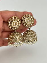 Polki Jhumka/Indian Jhumka earrings/AD stone Jhumka/Indian Jewelry/Pakistani Jewelry/Punjabi/Indian EarringsBridal earrings/Indian wedding