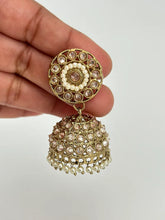 Polki Jhumka/Indian Jhumka earrings/AD stone Jhumka/Indian Jewelry/Pakistani Jewelry/Punjabi/Indian EarringsBridal earrings/Indian wedding