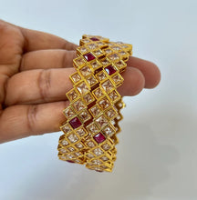 Antique Ruby Gold bangles/Classic Gold plated bangles Set//Statement Kadas/Gold Bangles/Bridal Bangles/Indian Wedding/Pakistani/Punjabi