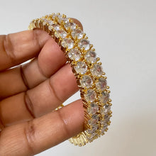 Silver/Gold Big Diamond Bangles(2 PC)/CZ Bangles/Indian Bangles/CZ stone bangles/Indian wedding/bridal jewelry/Gold bangles/Silver Bangles