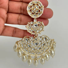 Deepika Padukone inspired Bollywood Kundan Earrings/Indian/pearl Earring/Pakistani/Statement Earrings/Long chandelier/bridal/Indian wedding
