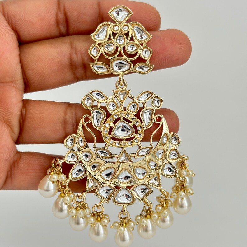 Bollywood Kundan long earrings indian earrings