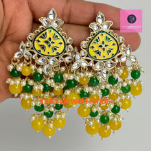 Bollywood Meenakari Kundan Chandbali Earrings/Indian Earrings/pearl Earring/Pakistani /Statement Earrings/Long chandelier/Indian wedding