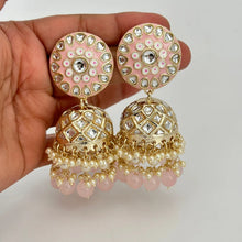 Bollywood Kundan Pearl Jhumka/Jhumka Earrings/Big jhumka/kundan Earrings/Indian earrings/Punjabi/Pakistani Jewelry/Bridal/Indian Wedding