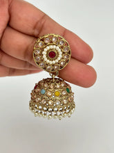 Polki Jhumka/Indian Jhumka earrings/AD stone Jhumka/Indian Jewelry/Pakistani Jewelry/Punjabi/Indian EarringsBridal earrings/Indian wedding