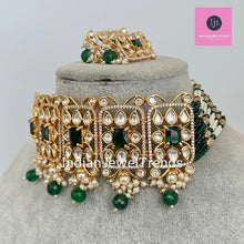 Green Tyaani Kundan Bridal choker,Gold kundan choker,Wedding necklace, Bridal Jewelry,Pakistani Jewelry, Punjabi Jewelry,Fine Kundan Jewelry