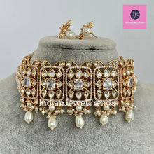 White Tyaani Kundan Bridal choker,Gold kundan choker,Wedding necklace, Bridal Jewelry,Pakistani Jewelry, Punjabi Jewelry,Fine Kundan Jewelry
