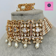 White Tyaani Kundan Bridal choker,Gold kundan choker,Wedding necklace, Bridal Jewelry,Pakistani Jewelry, Punjabi Jewelry,Fine Kundan Jewelry