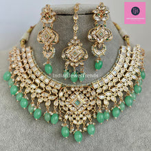 Mint Fine Kundan Indian Bridal necklace, Wedding necklace, Fine kundan jewelry, Pakistani Jewelry, Indian Jewelry, Bridal Jewelry