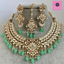 Mint Fine Kundan Indian Bridal necklace, Wedding necklace, Fine kundan jewelry, Pakistani Jewelry, Indian Jewelry, Bridal Jewelry
