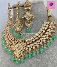 Mint Fine Kundan Indian Bridal necklace, Wedding necklace, Fine kundan jewelry, Pakistani Jewelry, Indian Jewelry, Bridal Jewelry