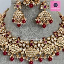 Ruby Tyaani Kundan Bridal Necklace,Gold kundan choker,Wedding necklace,Bridal Jewelry,Pakistani Jewelry,Punjabi Jewelry,Fine Kundan Jewelry