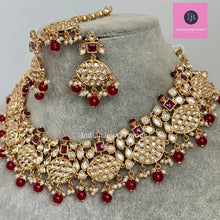 Ruby Tyaani Kundan Bridal Necklace,Gold kundan choker,Wedding necklace,Bridal Jewelry,Pakistani Jewelry,Punjabi Jewelry,Fine Kundan Jewelry